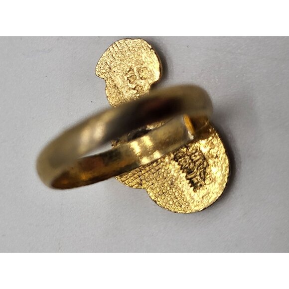 VTG Peanuts Snoopy Adjustable Ring State Football Aviva United Features TINY! - Picture 8 of 10